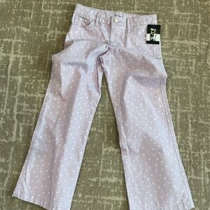 art class from Target Lavender Pants with White Heart Print